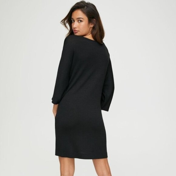 Aritzia Wilfred Free Cober T-shirt Dress Relaxed Jersey Long sleeve black XS - Picture 13 of 13